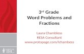 3rd grade word problems and fractions pd