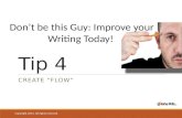 Writing Tip--Create Flow
