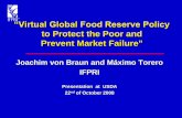 Virtual Global Food Reserve Policy to Protect the Poor and Prevent Market Failure