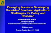 Emerging Issues in Developing Countries’ Food and Agriculture: Challenges for Policy and Research