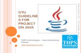 GTU Guidelines for Project on JAVA