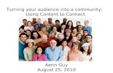 Using content to build community