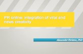 PR online: integration of viral and news creativity