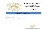 CCGPS Math Standards K-5
