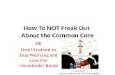 How to not freak out about common core
