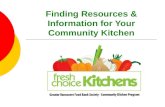 Finding Resources and Information for Your Community Kitchen