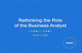 Rethinking the Role of the Business Analyst