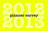 The Planner Survey 2012/2013