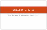 English I & II genre and literary elements