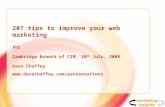 20 Web Marketing  Tips - Cim Cambridge