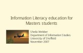 Information Literacy for Masters students