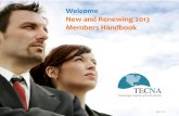 Tecna new and renewing 2013 member handbook