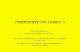 Postmodernism lesson 3