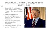 President jimmy carter(d) 39th