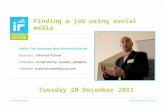 Finding a job using social media