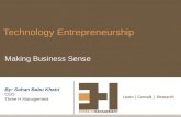 Technology Entrepreneurship - Making Business Sense