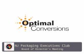 Web Marketing Strategy - Presentation to NJ Packaging Executives Club by Optimal Conversions, Inc.
