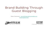 Brand building through guest blogging 2012