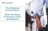 The Shipping Environment: What You Need to Know for  2013 and Beyond
