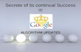 Google's secret its algorithm updates