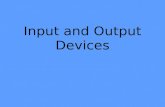 Input and Output Devices (SRAS ICT1)