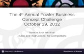 2012 Fowler Business Concept Challenge Information
