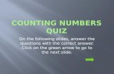 Numbers 1-20 Quiz