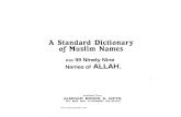 A Standard Dictionary of Muslim Names