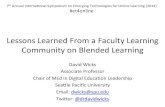 Lessons Learned From a Faculty Learning Community on Blended Learning