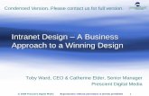 Intranet Design: A Business Approach to a Winning Design