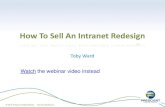 How to Sell an Intranet Redesign to your Boss