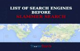 List of Search Engines Before Slammer Search