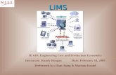 Laboratory Information Management System (LIMS)