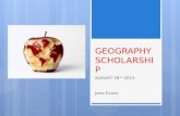 AU Geography Scholarship August 2013
