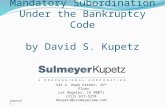 Mandatory subordination under the bankruptcy code