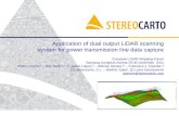 Application of dual output LiDAR scanning system for power transmission line data capture