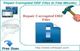 Orf repairQuickest Way to recover lost or deleted orf photos