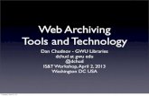 web archiving tools and technologies