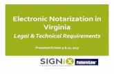 Electronic Notarization in Virginia—Legal & Technical Requirements