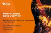 Solaris cluster roadshow day 1 sales overview