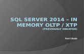 Sql Server 2014 In Memory
