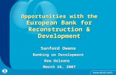 Opportunities with the European Bank for Reconstruction ...