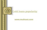 Gold loans popularity
