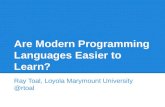 Learning and Modern Programming Languages