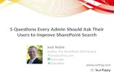 5 Questions Every Admin Should Ask Their Users to Improve SharePoint Search