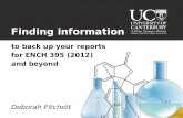 Finding information to back up your reports