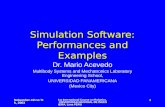 Simulation Software Performances And Examples