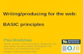Writing/production for the web - BASIC principles