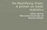 De-Mystifying Stats: A primer on basic statistics