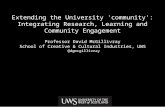 Extending the University 'community': Integrating Research, Learning and Community Engagement